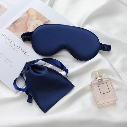Pure Soft Silk EyeShade Blindfold Sleep Eye Mask Cover Light Shade Travel Relax - Aimall