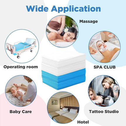 100pcs Non-Woven Breathable Bed Sheet for Beauty Salon Spa Hotel Travel Use
