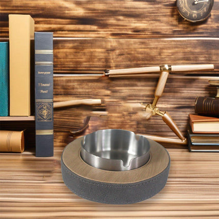 Leather Tissue Box Holder Decorative Storage Box with Ashtray for Hotel Use