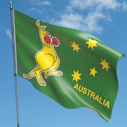 Boxing Kangaroo Flag 3x5 ft Australian National Symbol 90x150 cm Banner - Aimall
