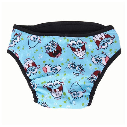 Washable Female Pet Dog Cat Nappy Diaper Physiological Pants Panties Underwear Blue - Aimall
