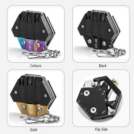 Multifunctional Hexagon Pocket Knife Outdoor Mini Tool Survival EDC Gear Kit