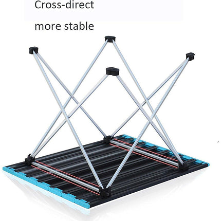 Portable Black Folding Table for Camping Trip BBQ Outdoor Picnic Stall Table