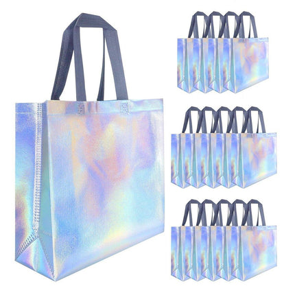 25pcs Laser Color Changing Tote Bags Shopping Gift Bags for Parties and Events