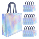25pcs Laser Color Changing Tote Bags Shopping Gift Bags for Parties and Events