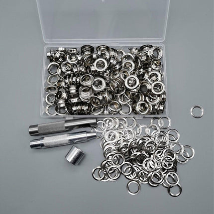 200 Sets 12mm Copper Metal Eyelet Grommet Tent Tarp Tool Tarpaulin Installation