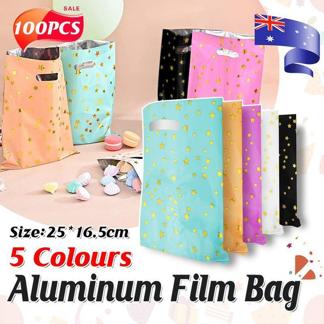 100PCS Kids Favors Aluminum Film Bag Small Five-pointed Star Candy Package Party - Aimall