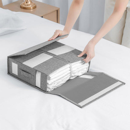 Fabric Storage Box Set Bedding Organizer Closet Blanket Quilt Storage Containers