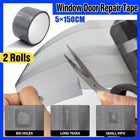 2x Window Door Repair Tape Fly Screen Insect Repellent Repair Tape Self Adhesive - Aimall