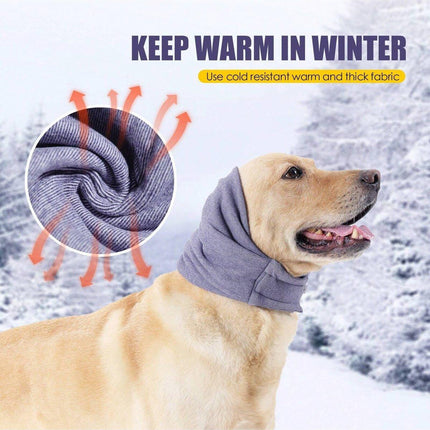 Pet Dog Cat Grooming Ear Cover Reduce Noise Calming Earmuffs Winter Warm Hood