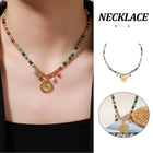 Vintage Ethnic Style Colourful Beaded Necklace Fashion Jewelry Women Gift