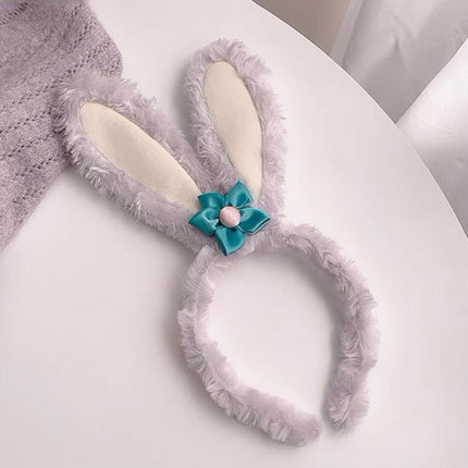 Cute Funny Rabit Headwear Lamb Wool Headband for Girls Kid Headbands Decor Party - Aimall