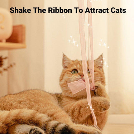 4PCS Cat Teaser Stick with Bells Feathers Bite-resistant Long Rod Toy Supplies
