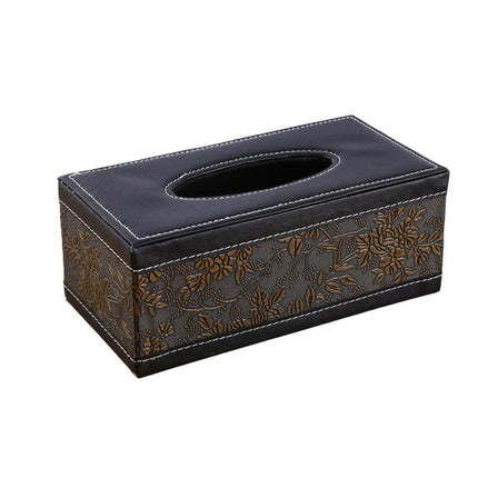 High-End PU Leather Tissue Box Holder for Hotel Home Office Decor Elegant Design