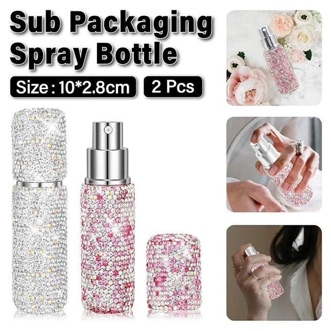 2pcs Travel Perfume Dispenser Refillable Spray Bottle Portable Sample Pack Tool
