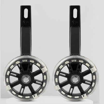 12-20 Inch Kids Bike Training Wheels Silent Flashing PVC Stabilizer Auxiliary