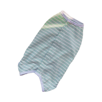 Pet Clothes for All Seasons Solid Color Striped Dog Cat Apparel Puppy Outfit