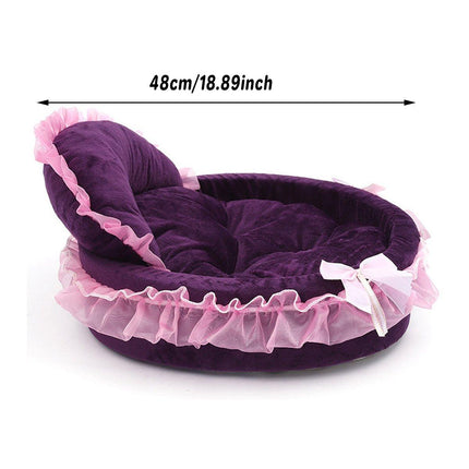 Princess Pet Kennel Soft Comfortable Cat and Dog Bed House for Small Pets