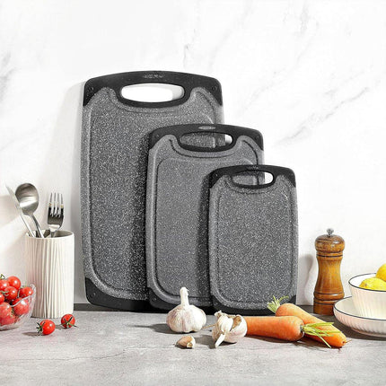 3pcs Wheat Straw Plastic Cutting Board Set Chopping Board Kitchen