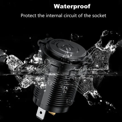 2PCS Waterproof 12V Car Truck Boat Cigarette Lighter Socket Power Adapter Outlet - Aimall