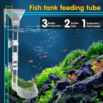 Aquarium Feeding Tube Multifunctional Fish Tank Floating Feeding Ring Shrimp Feeder - Aimall