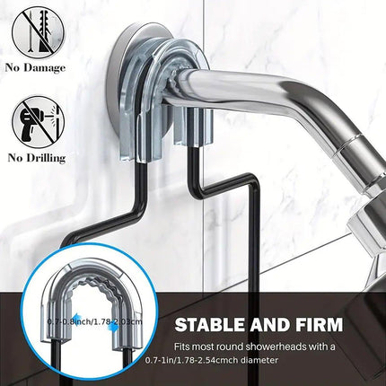 Perforation Free Toilet Bathroom Wall Shelf Household Shower Storage Organizer