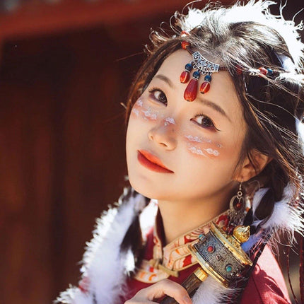 Ethnic Style Tibetan Forehead Chain Ancient Style Headwear Fashion Accessories