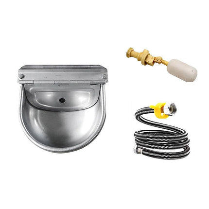 Automatic Stainless Steel Water Bowl 4L Auto Fill Drinking Trough for Animals
