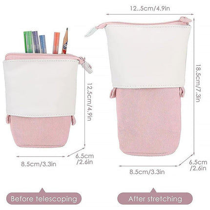 Stretchable Canvas Pencil Case Cute Korean Style Variable Pull-down Pen Holder