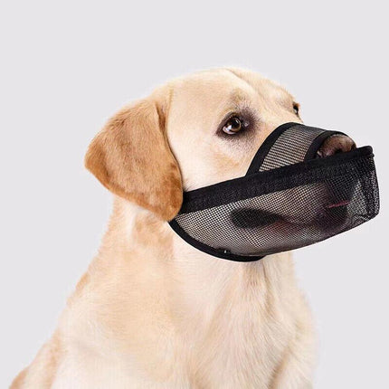Adjustable S Size Pet Dog Mask Mouth Muzzle Anti Barking Bite Stop Chewing Mask - Aimall