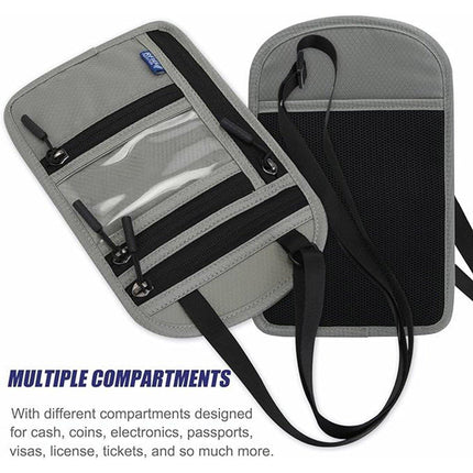 Multi-Functional Travel Passport Document Bag Protective Case Cover Holder