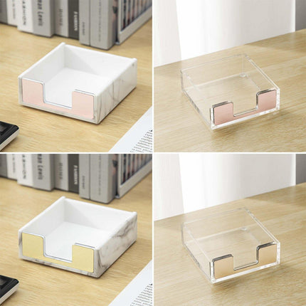 Large Desktop Sticky Note Box Organiser Office Supplies Storage Holder Drawer