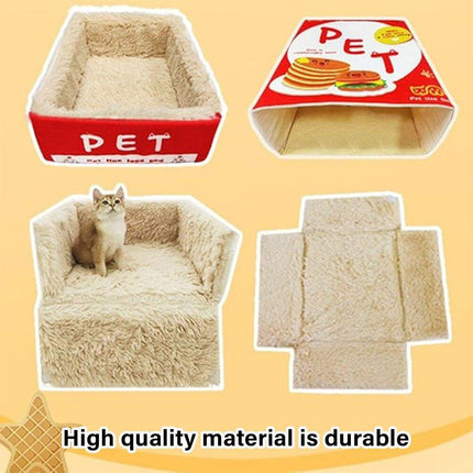 Washable Cat Bed Rectangle Snack Shape Comfortable Cat House Machine Washable