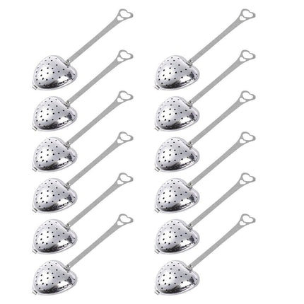 12pcs Stainless Steel Heart Tea Strainer Tea Infuser Clip for Loose Leaf Tea