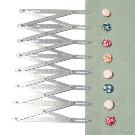 Equidistant Ruler DIY Tools Open Hole Punching Aluminum Seam Gauge for Crafts
