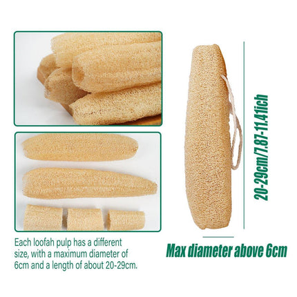 5Pcs Natural Loofah Luffa Loofa Exfoliating Shower Sponge Body Bath Scrubbers - Aimall