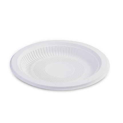 100pcs Corn Starch Degradable Dinner Plates Bone Dish Fruit Plate Simple Party