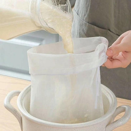 Micron Reusable Nylon Fine Mesh Food Strainer Filter Bag for Nut Milk Coffee - Aimall