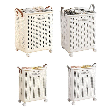 Folding Portable Laundry Basket Multifunctional Storage for Bathroom Household