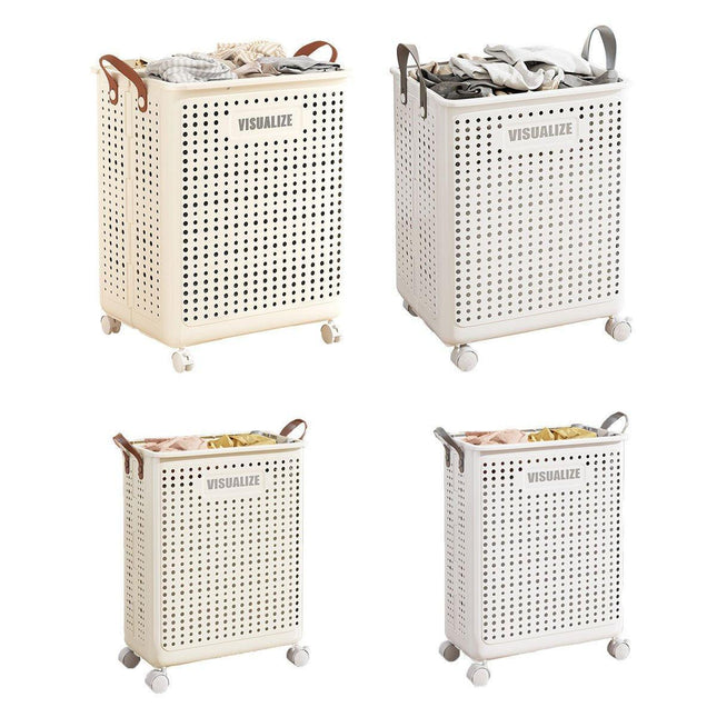Folding Portable Laundry Basket Multifunctional Storage for Bathroom Household