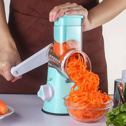 Kitchen Vegetable Fruit Slicer Cutter Shredder Food Manual Rotary Grater Chopper - Aimall
