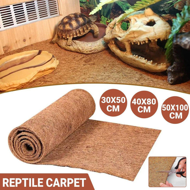Reptile Terrarium Liner Coconut Fiber Mat Tortoise Carpet Pet Hamster Bedding