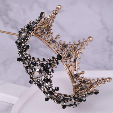 Baroque Princess Full Circle Crown Birthday Wedding Decor Performance Headwear