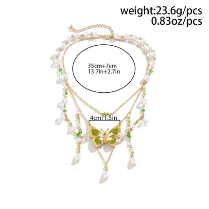 Butterfly Choker Necklace Women Summer Dopamine Fashion Jewelry Gift Set