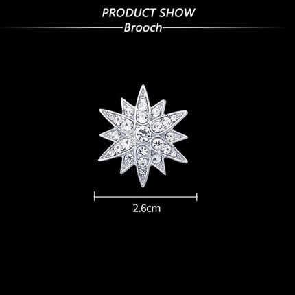 Brooch Six Pointed Star Collar Button Badge Fashion Corsage Pin Accessories
