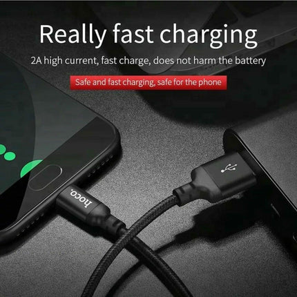Apple Lightning HOCO Nylon Braided Cord Fast Charging Data Sync Cable - Aimall
