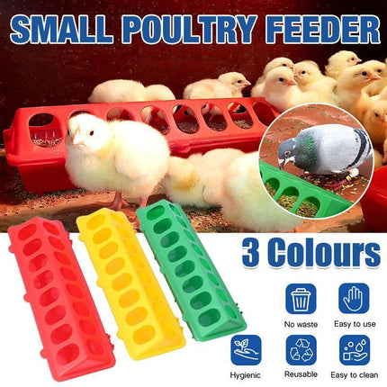 30cm Feeder Storage Trough Quail Drinker Plastic Wild Stable Chick Birds Pigeons - Aimall