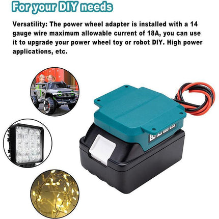 Battery Power Mount Connector Adapter For makita 18V Dock Holder with Cables - Aimall