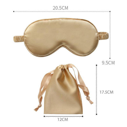 Pure Soft Silk EyeShade Blindfold Sleep Eye Mask Cover Light Shade Travel Relax - Aimall