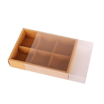 10PCS Cake Box with Transparent Lids Gift Packaging Boxes for Moon Cakes Cookie - Aimall